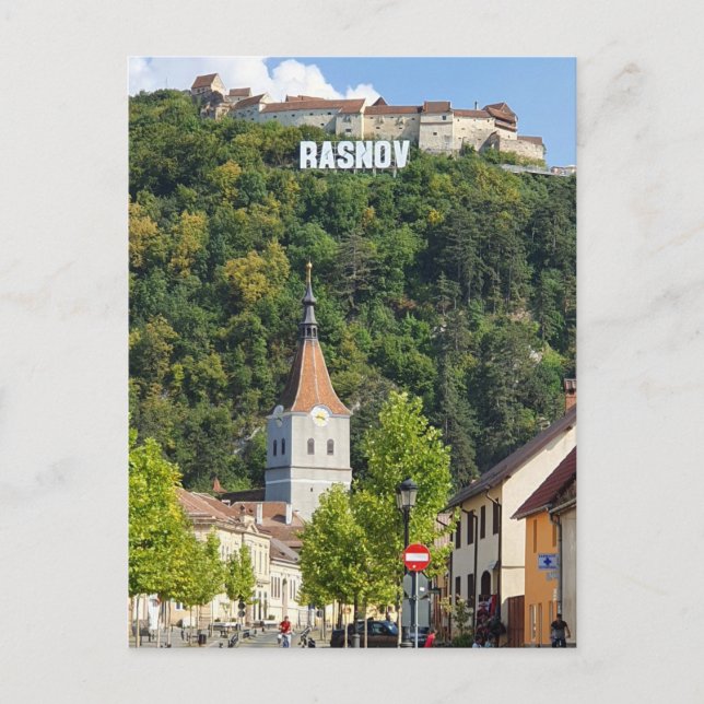 Panoramaaussicht Rasnov Postkarte (Vorderseite)