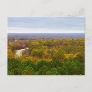 Panoramabildkarte für das Herbstlaufwerk Postkarte