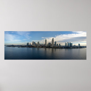 Panoramablick auf das Poster von San Diego