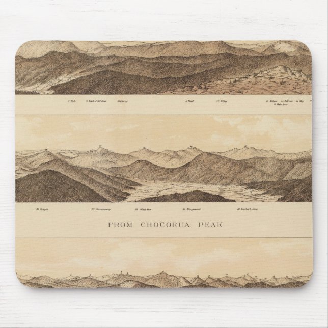 Panoramablick auf den Berg Carrigain Mousepad (Vorne)