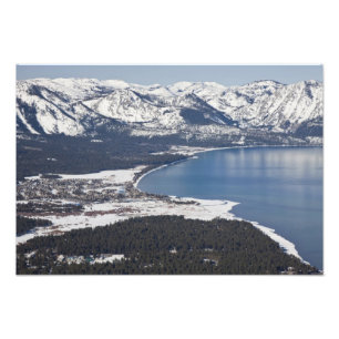 Panoramablick auf den Lake Tahoe, USA Fotodruck