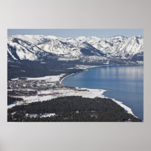 Panoramablick auf den Lake Tahoe, USA Poster