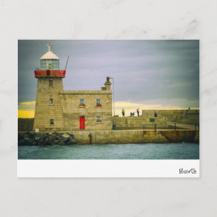 Panoramablick auf den Leuchtturm von Howth Harbour Postkarte