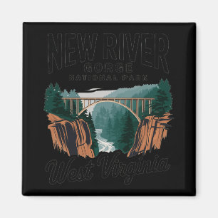 Panoramablick auf den New River Gorge Nationalpark Magnet
