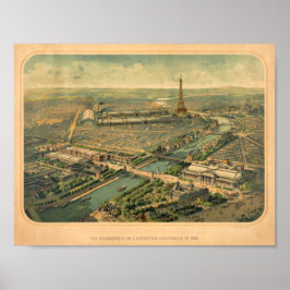 Panoramablick auf die Ausstellung Paris Franc im J Poster
