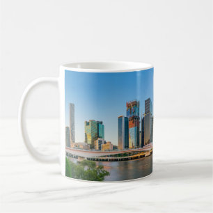 Panoramablick auf die Innenstadt von Brisbane Aust Kaffeetasse