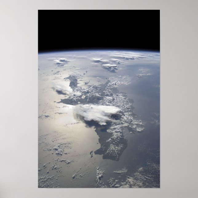 Panoramablick auf die Insel Hispaniola Poster (Vorne)