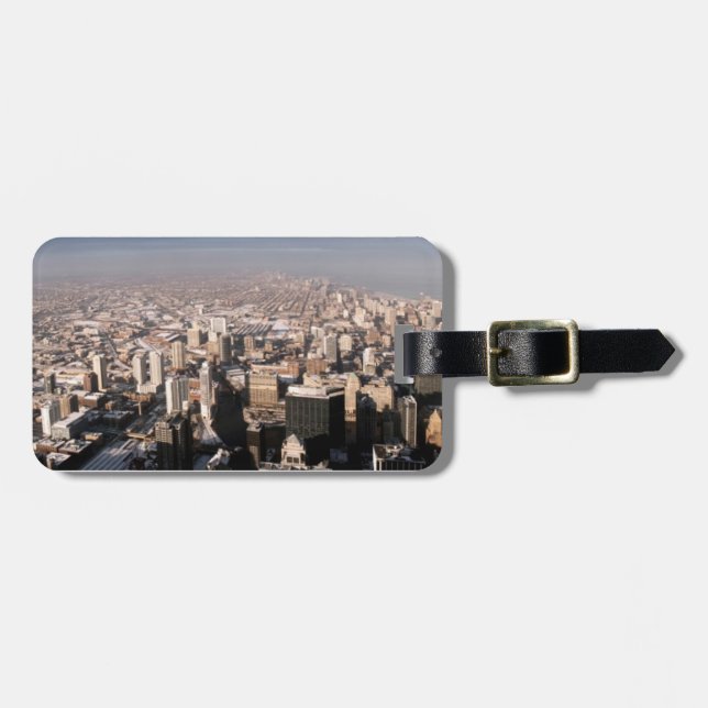 Panoramablick auf die Stadt Gepäckanhänger (Vorderseite horizontal)