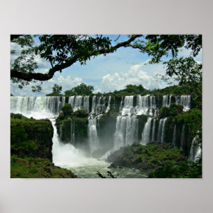 Panoramablick auf die Wasserfälle von Iguazu Poster