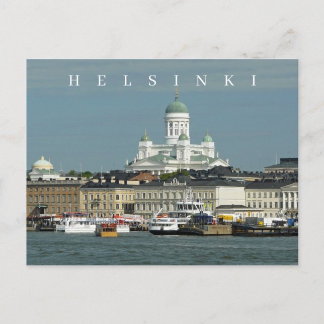 Panoramablick auf Helsinki Postkarte (Vorderseite)