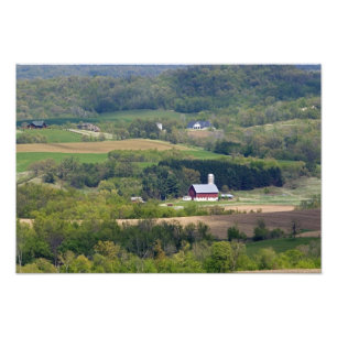 Panoramablick auf landwirtschaftliche Flächen südl Fotodruck