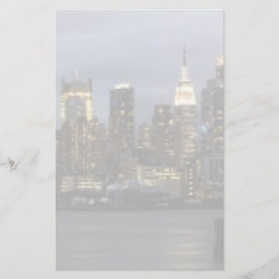 Panoramablick auf Manhattan im frühen Abend Briefpapier