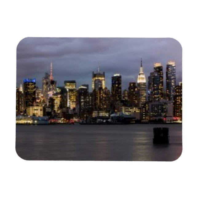 Panoramablick auf Manhattan im frühen Abend Magnet (Horizontal)