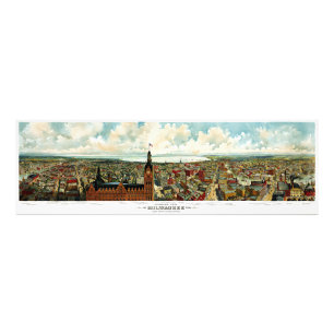 Panoramablick auf Milwaukee Wisconsin 1898 Fotodruck