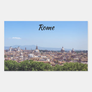 Panoramablick auf Rom vom Castel Sant'Angelo Rechteckiger Aufkleber