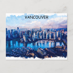 Panoramablick auf Vancouver Kanada Postkarte