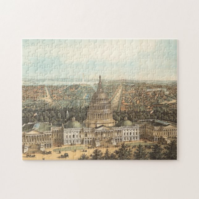 Panoramablick auf Washington DC Puzzle (Horizontal)