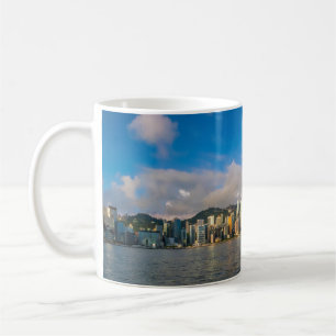 Panoramablick Victoria Harbour Hong Kong Skyline Kaffeetasse