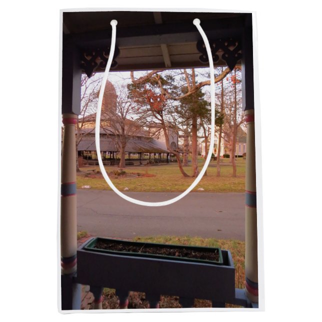 Panoramablick vom Porch - Martha's Vineyard Mittlere Geschenktüte (Vorderseite)