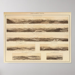 Panoramablicke des Bergs Carrigain Poster