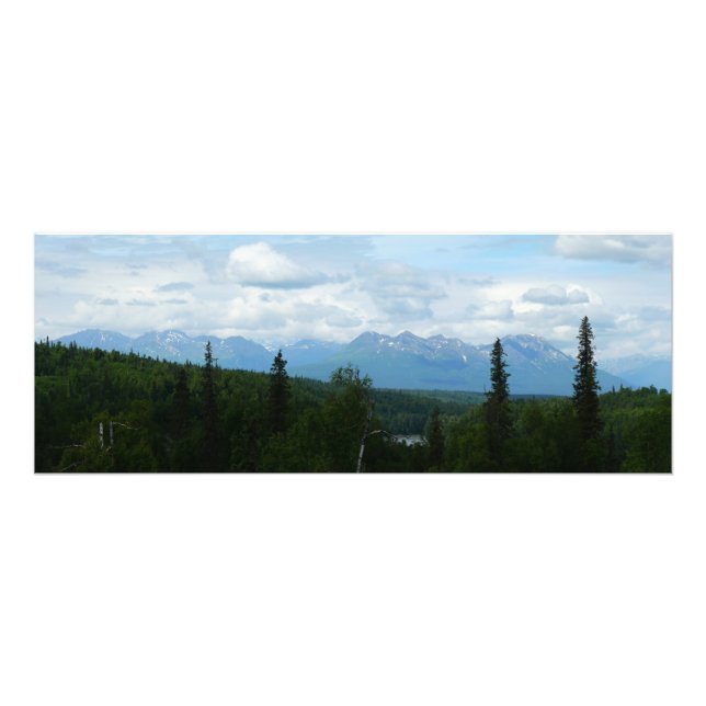 Panoramafotografie der Alaskagebirgskette Fotodruck (Vorne)