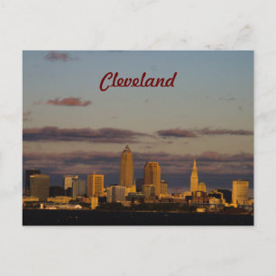 Panoramahimmelskizze Cleveland Postkarte