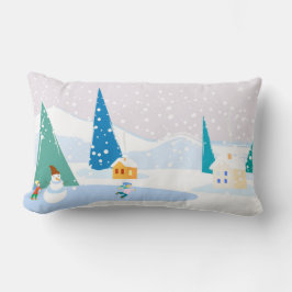 Panoramaillustrierung, Vektor, wunderbarer Winter Lendenkissen