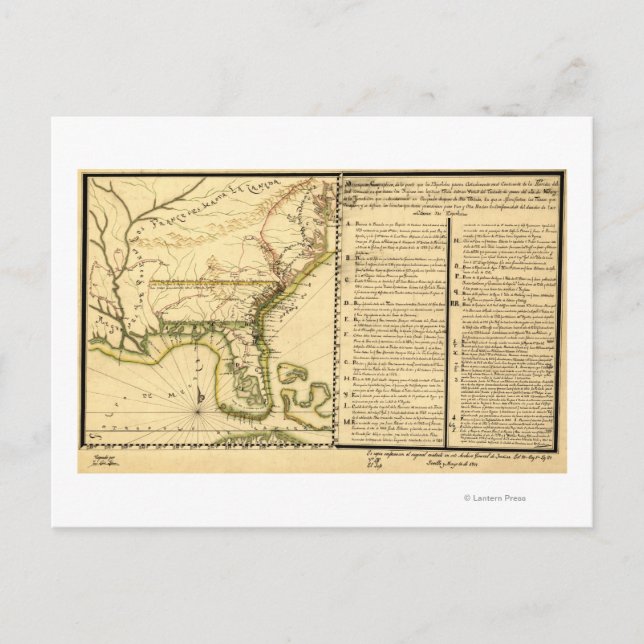 Panoramakarte (Spanische Sprache) Postkarte (Vorderseite)