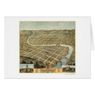 Panoramakarte von Frankfort, KY - 1871