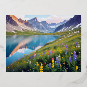 Panoramalandschaft Berge Malerische Natur Folien Feiertagspostkarte