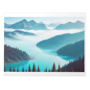 Panoramalandschaft Berge Malerische Natur Notizblock