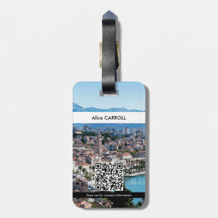 Panoramaluftbild der Uferpromenade von Split, Kroa Gepäckanhänger