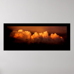 Panoramaposter, Sturmwolken der Größe 34"x13,78" Poster