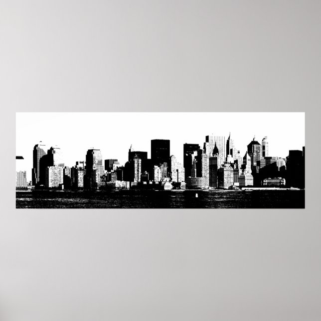 Panoramaposter von New York City Poster (Vorne)