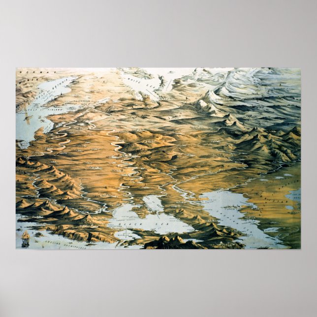 Panoramasicht auf das gesamte Reich Russlands Poster (Vorne)