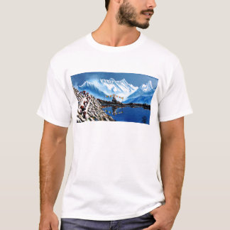 Panoramasicht auf den Berg Nepal von Annapurna T-Shirt