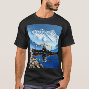 Panoramasicht auf den Berg Nepal von Annapurna T-Shirt