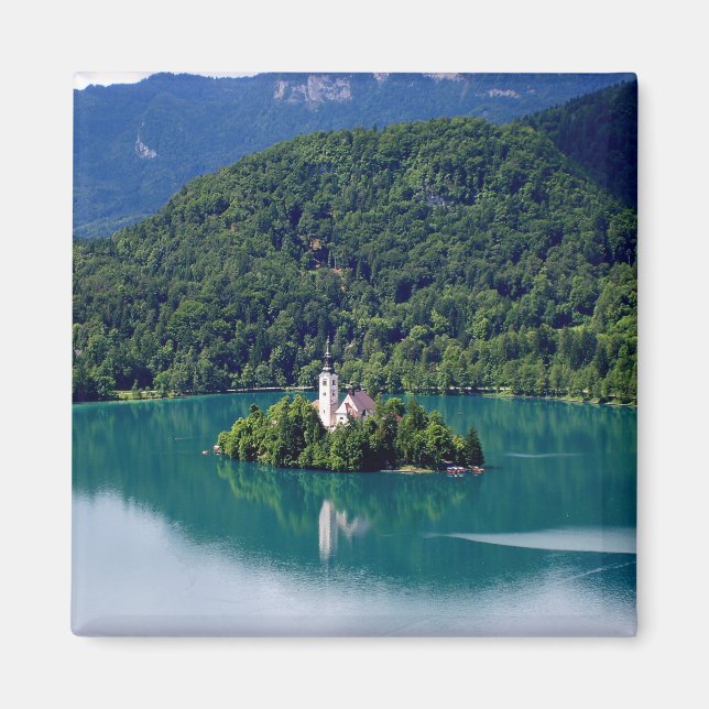 Panoramasicht auf den Bled Lake Magnet (Vorne)
