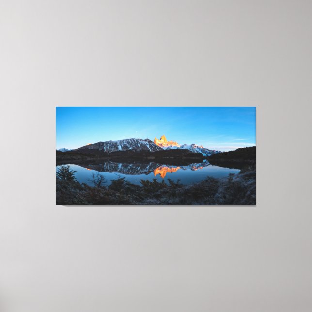 Panoramasicht auf den Capri-See, Patagonien Leinwanddruck (Vorderseite)