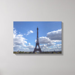 Panoramasicht auf den Eiffelturm von Trocadero aus Leinwanddruck