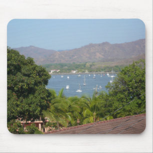 Panoramasicht auf den Strand von Flamingo, Costa R Mousepad