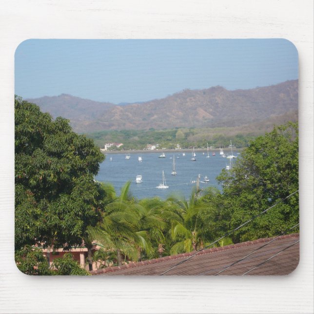 Panoramasicht auf den Strand von Flamingo, Costa R Mousepad (Vorne)