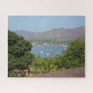 Panoramasicht auf den Strand von Flamingo, Costa R Puzzle