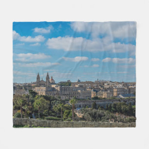 Panoramasicht auf die Altstadt von Valletta in Mal Fleecedecke