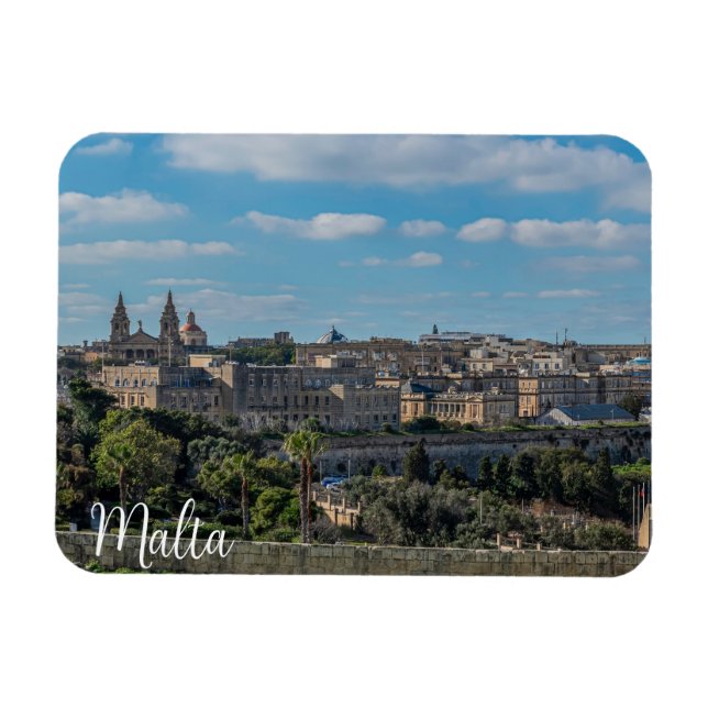Panoramasicht auf die Altstadt von Valletta in Mal Magnet (Horizontal)