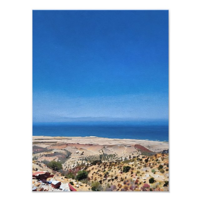 Panoramasicht auf die Landschaft von Serene Coasta Fotodruck (Vorne)