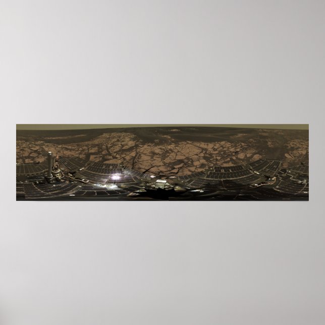 Panoramasicht auf die Mars 3 Poster (Vorne)