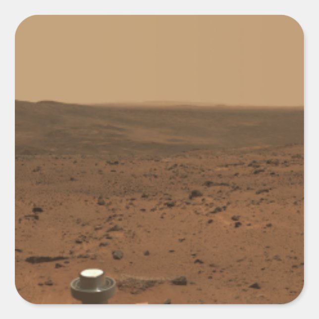 Panoramasicht auf die Mars 4 Quadratischer Aufkleber (Vorderseite)