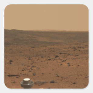 Panoramasicht auf die Mars 4 Quadratischer Aufkleber