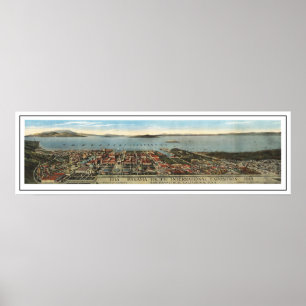 Panoramasicht auf die Panoramaausstellung Pazifik  Poster